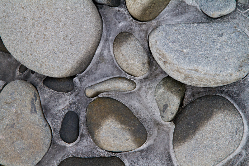 River Rocks Encased In Ice